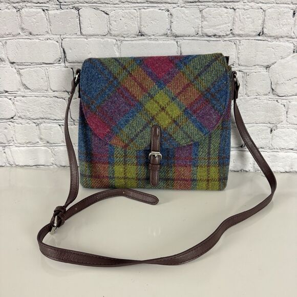 Gen Appin of Scotland Handbags - Glen Appin of Scotland Harris Tweed Torridon Wool Multi Plaid Shoulder Bag NWOT